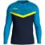 Afbeeldingen van Sweater Iconic marine JAKO-blauw/fluogeel